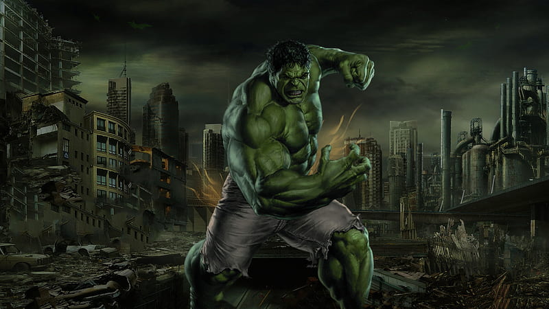 Hulk Smash Art, hulk, superheroes, digital-art, artwork, HD wallpaper