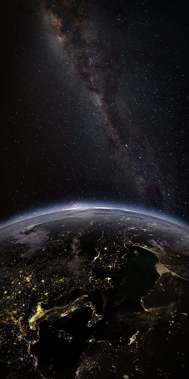 EuropeFromSpace, earth, europe, italy, light, space, stars, HD phone wallpaper