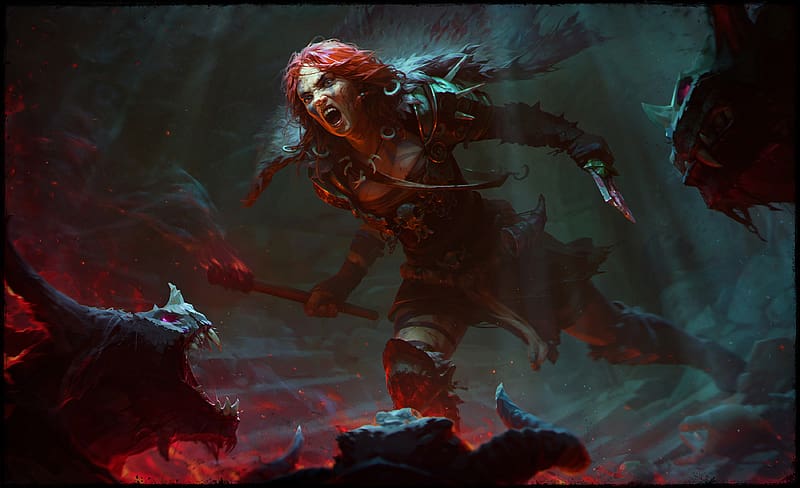 Video Game, Red Hair, Woman Warrior, Barbarian, Diablo Iv, HD wallpaper