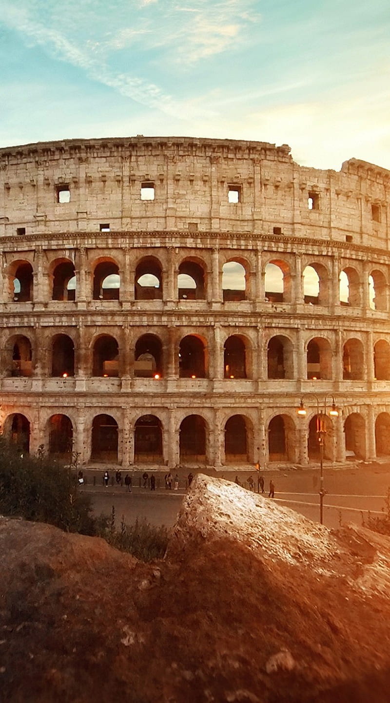 Colosseum, architecture, huawei, iphone, italy, lg, oneplus, rome, samsung, xxiomi, HD phone wallpaper