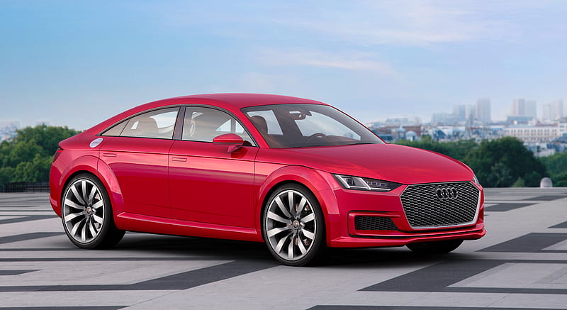 2014 Audi Tt Sportback Concept Mars Red Front Car Hd Wallpaper