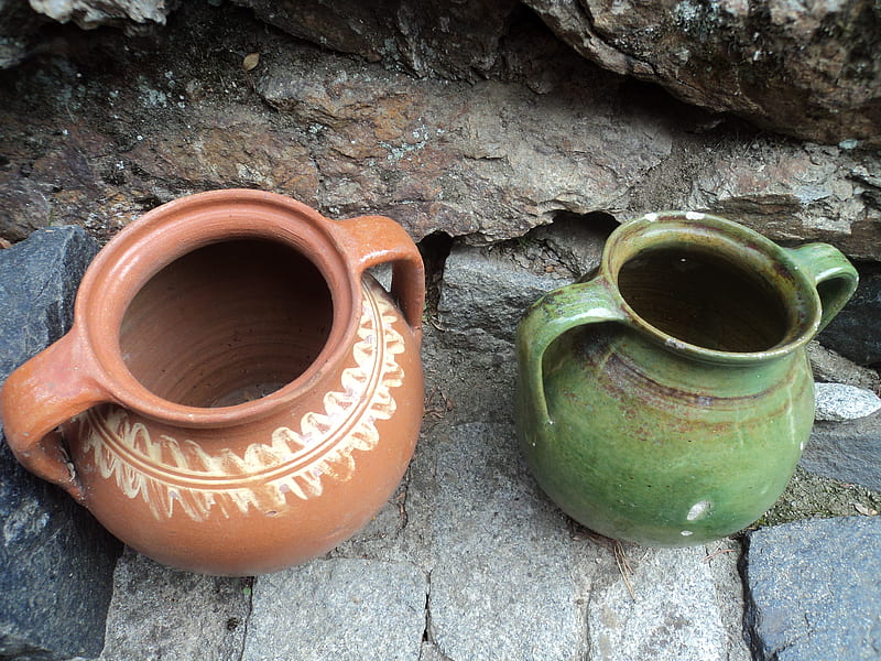 romanian folk pottery, art, objects, pottery, folk, HD wallpaper