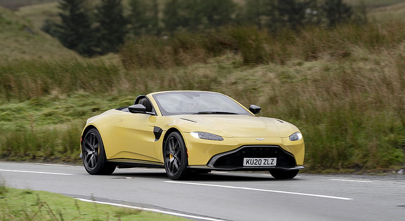 2021 Aston Martin Vantage Roadster (Color: Yellow Tang) - Front Three-Quarter , car, HD wallpaper 2021 Aston Martin Vantage Roadster (Color: Yellow Tang) - Front Three-Quarter , car, HD wallpaper