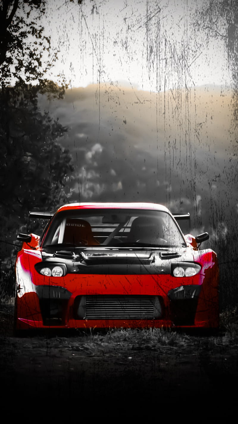 Mazda RX-7 Red, car, HD phone wallpaper