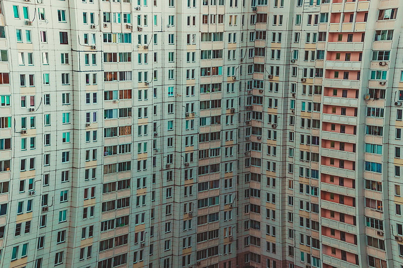 White Concrete Building, HD wallpaper