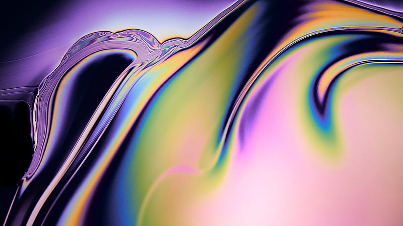 Pink Blue Oil Water Liquid Abstract, HD wallpaper