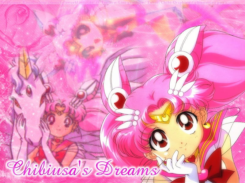 Chibiusas Dream, chibiusa, sailor moon, helios, dream, pink, HD wallpaper