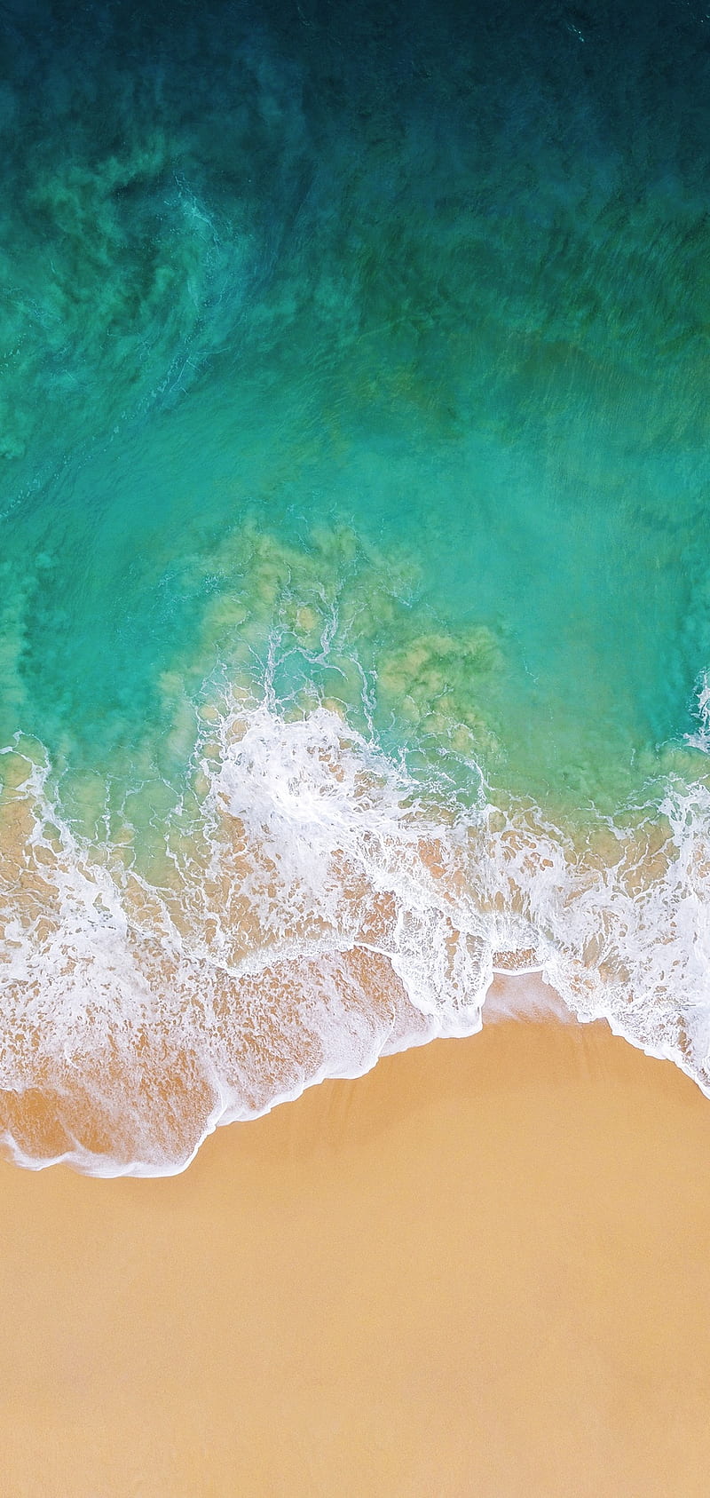 Apple ios11, apple, beach, ios11, iphone, ocean, seashore, HD phone wallpaper