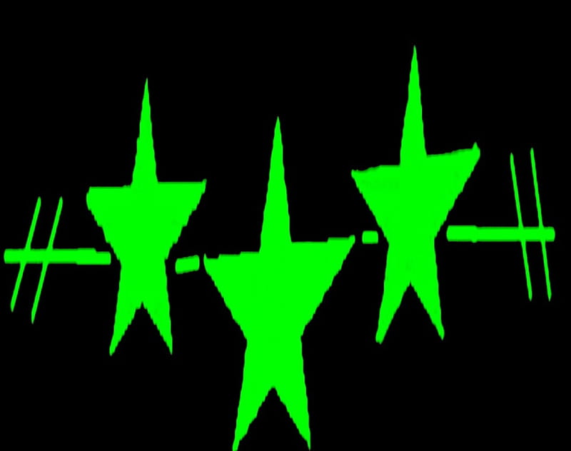 green and black stars