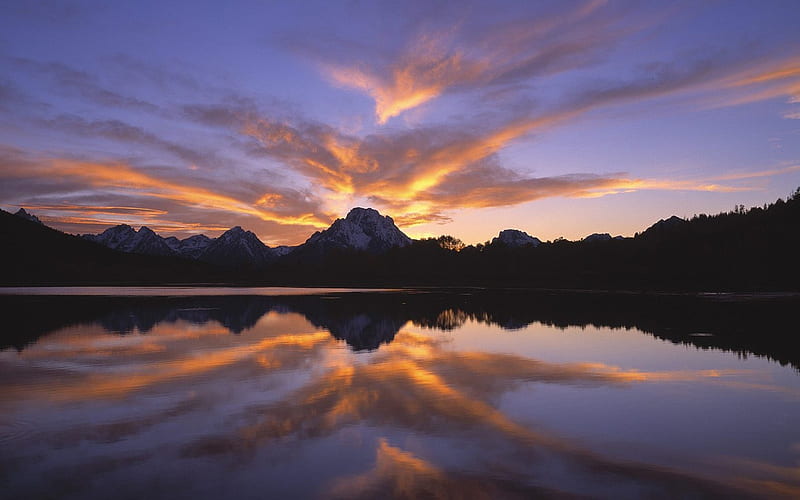 Grand Teton National Park sunset, HD wallpaper