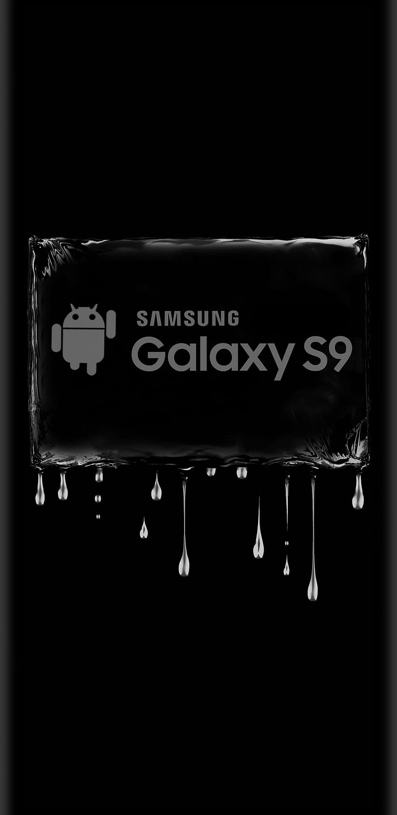 Samsung Galaxy S9, android, black, gris, logo, HD phone wallpaper