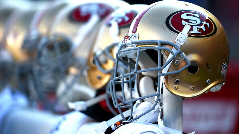 Helmets With San Francisco 49ERS Logo 49ERS, HD wallpaper