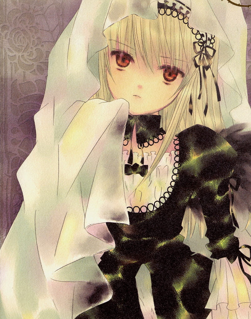 Suigintou, rozen maiden, anime, manga, doll, gothic lolita, fallen angel, HD phone wallpaper