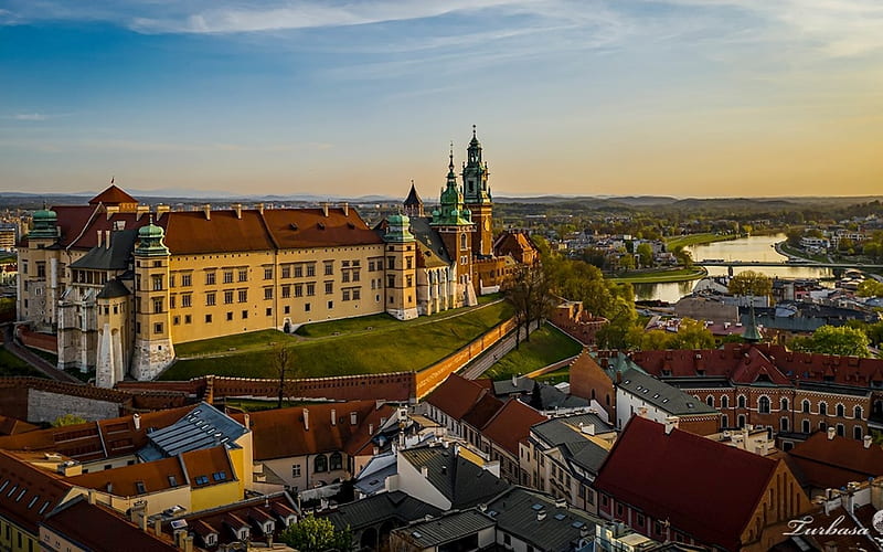 Wawel Castle, Krakow, Poland, river, castle, Wawel, Krakow, Poland, Vistula, HD wallpaper
