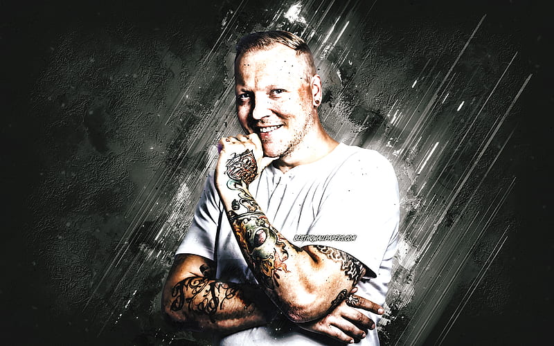 Niarn, Danish rapper, Niels Roos, white stone background, portrait, popular rappers, HD wallpaper