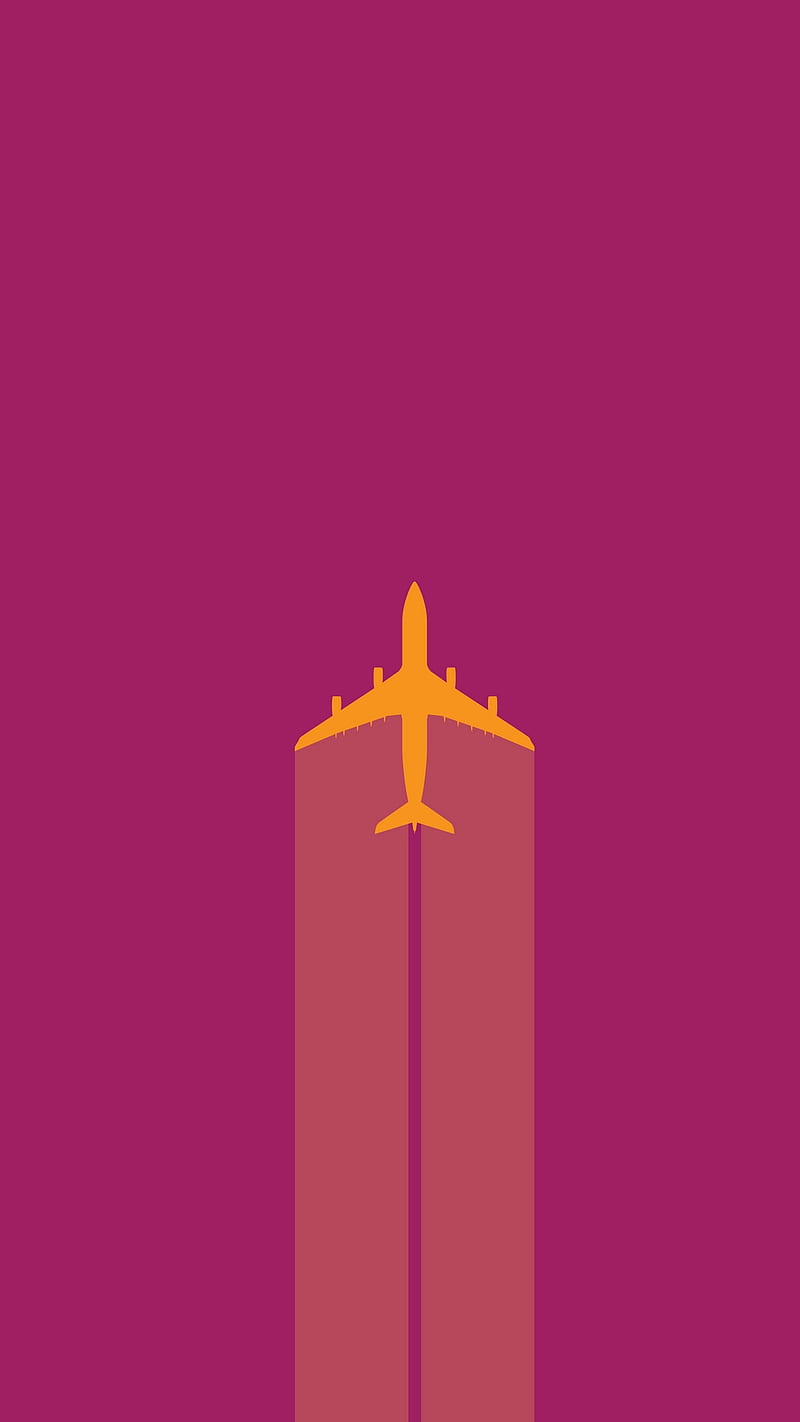Yellow Plane , flight, vector, art, HD phone wallpaper