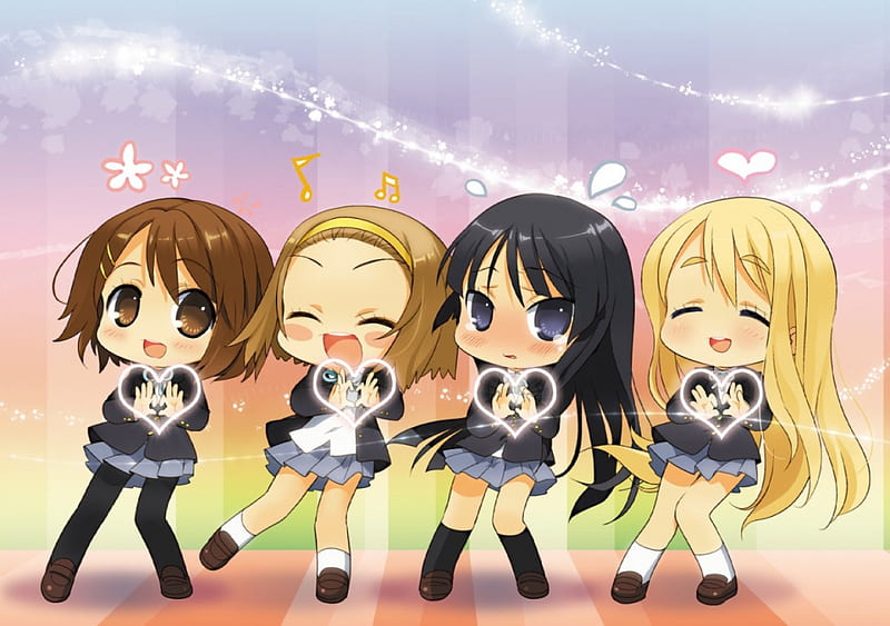Showing some Love ♡, pretty, friend, adorable, sweet, nice, group, anime,  love, HD wallpaper | Peakpx