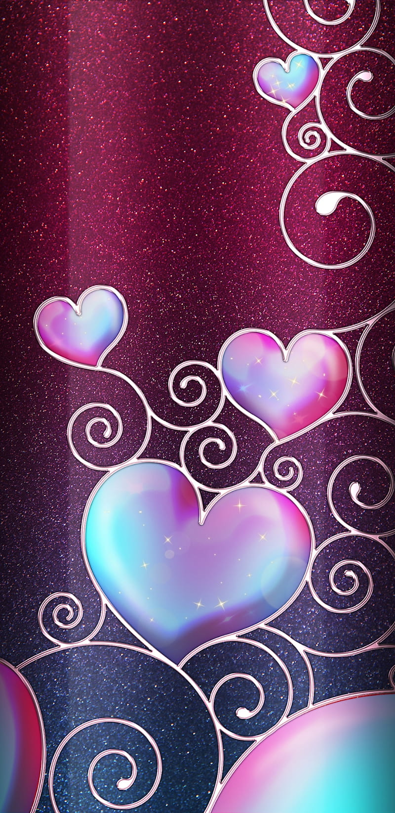 Twirling Hearts, bonito, girly, glitter, heart, love, pink, pretty, sparkle,  HD phone wallpaper | Peakpx