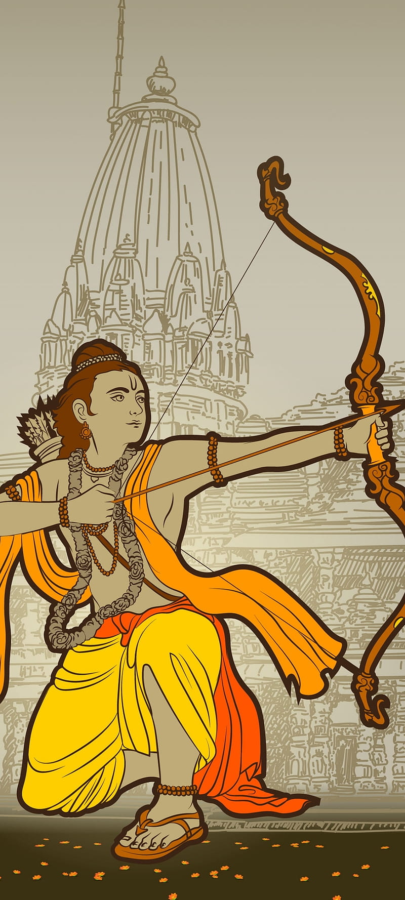 HD hanuman ji make ram bhagwan drawing sticker