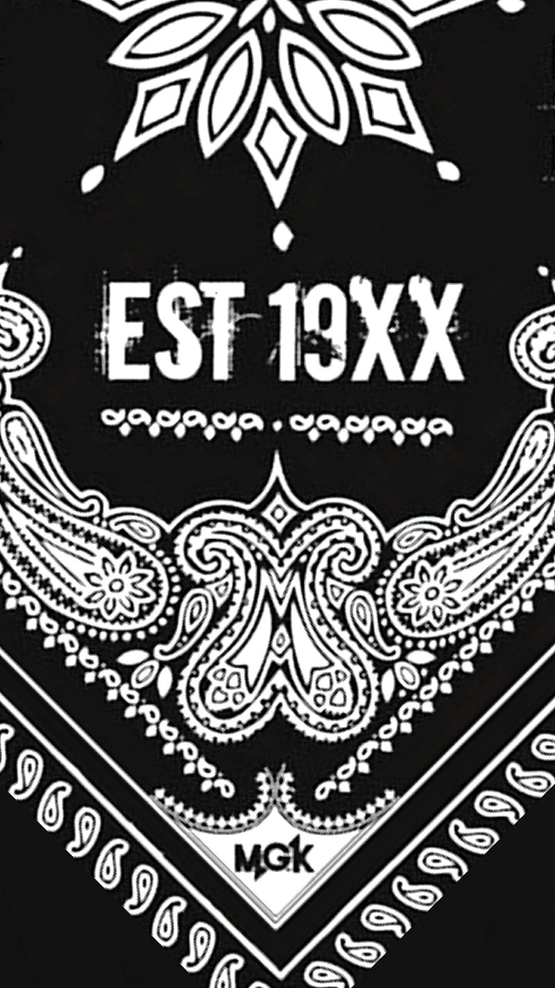 MGK Est 19XX, bandana, est 19xx, hip hop, machine gun kelly, rap, HD phone wallpaper