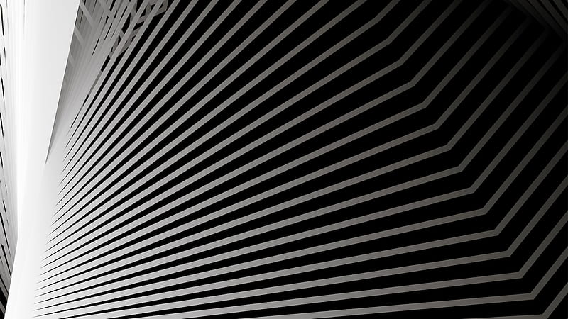 Black & White Lines Abstract, HD wallpaper