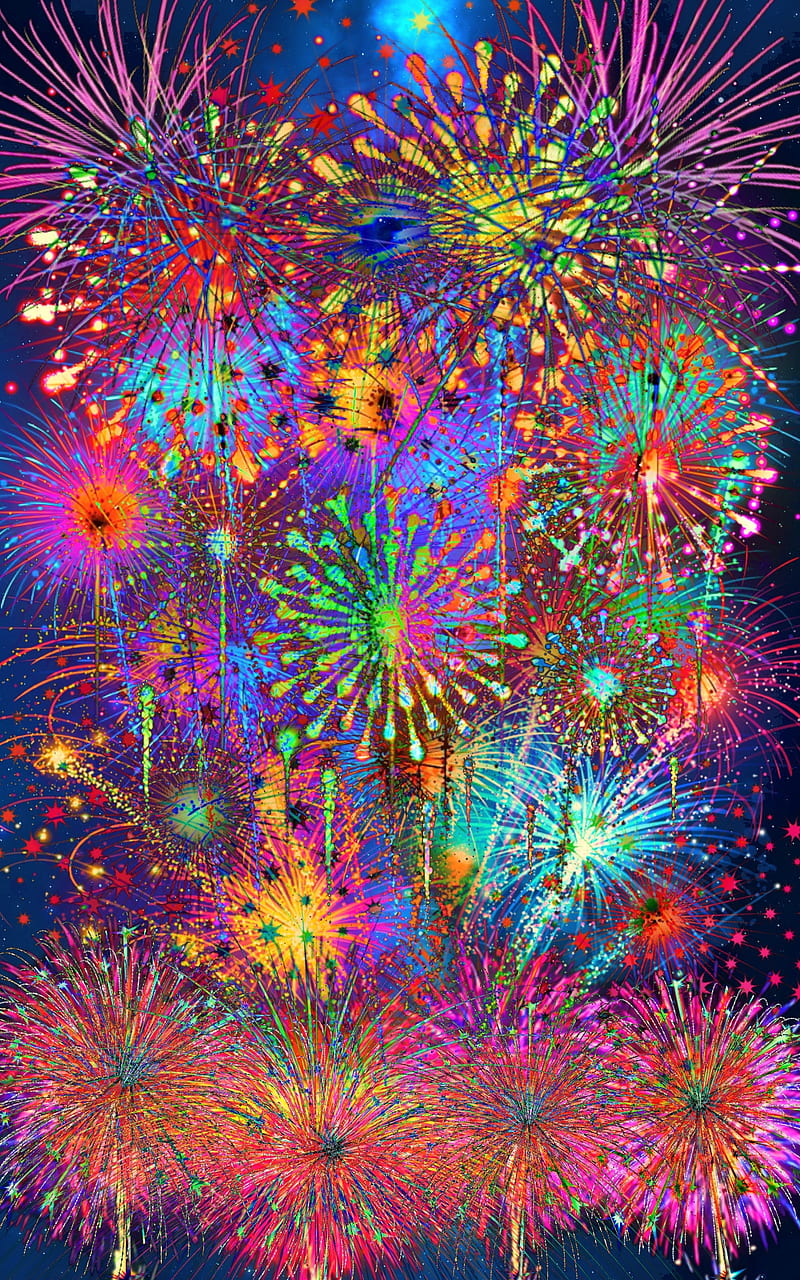 Invert-splosion, 4th, 4th of july, colorful, colors, explosion, fire works, fireworks, july, patriotic, rainbow, HD phone wallpaper