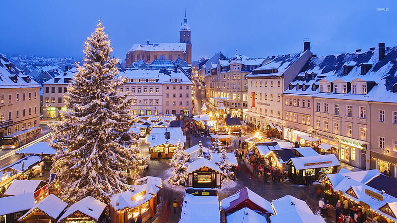 Winter Christmas Market, Austria Christmas, HD wallpaper