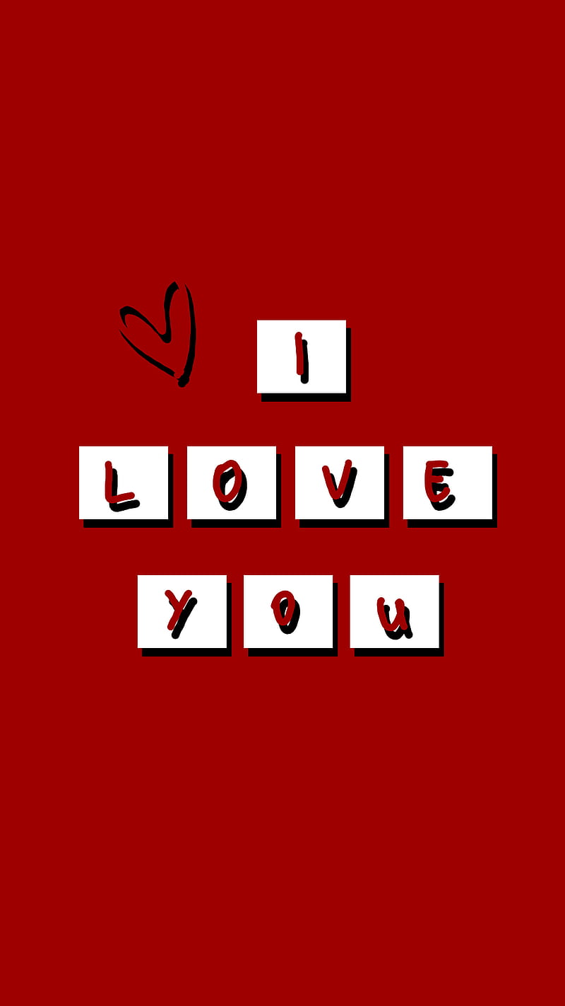 I LOVE YOU letters, crush, cute, heart, corazones, in love, letters, love, red, valentine, valentine’s day, HD phone wallpaper