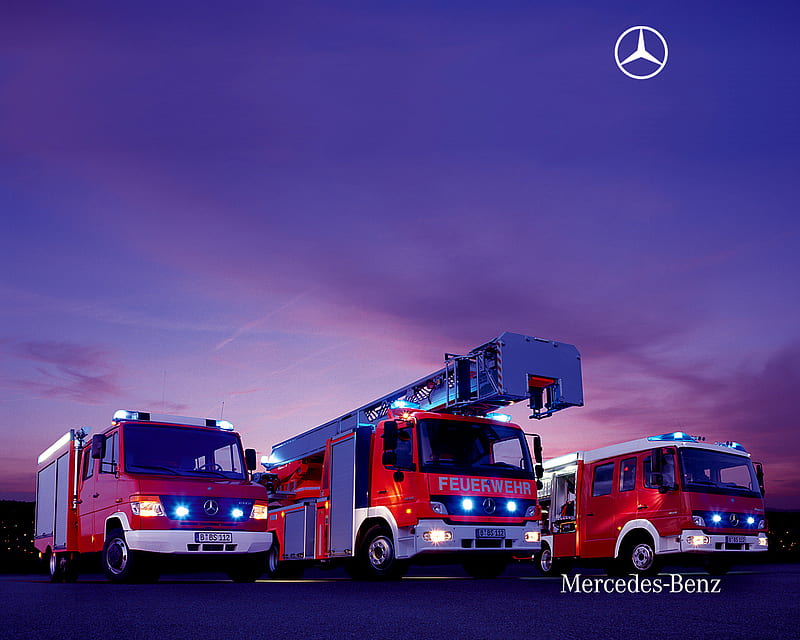 German Fire Truck Mercedes, mercedes, germany, fire truck, HD wallpaper