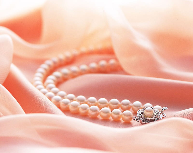 Pearls, accesories, pearl, necklace, stuff, jewel, woman, pink, HD wallpaper