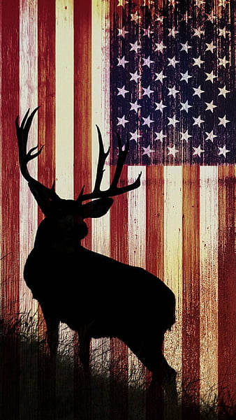 American Flag  Deer Diamond Art deer flag HD phone wallpaper  Pxfuel