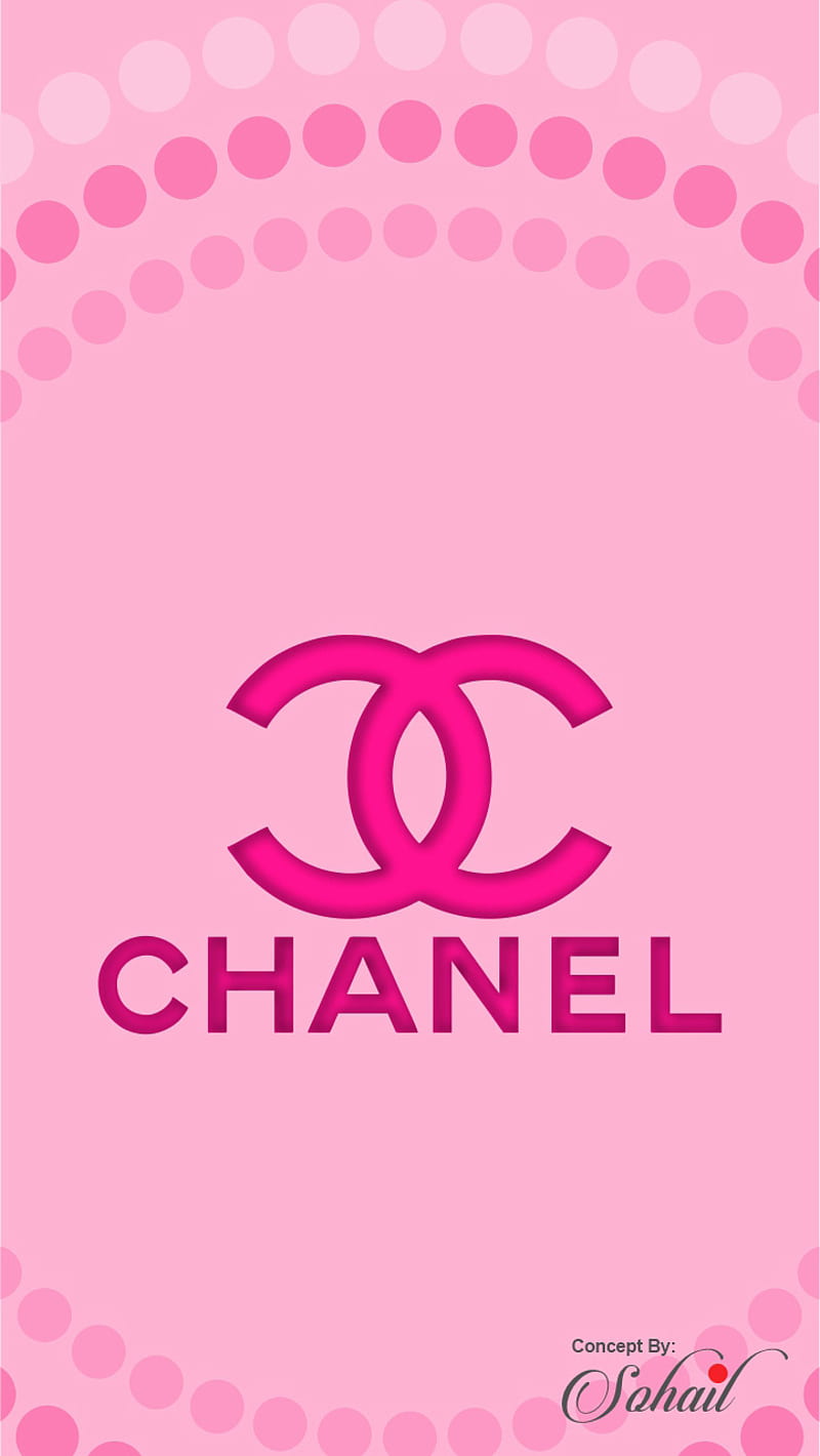 chanel logo wallpaper pink