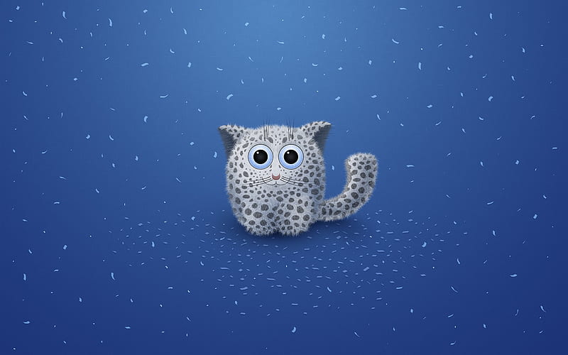 Cute snow leopard-Cartoon character - second Series, HD wallpaper