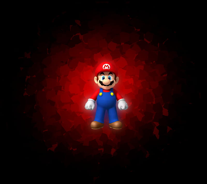 Mario blast, abstract, nintendo, red, HD wallpaper