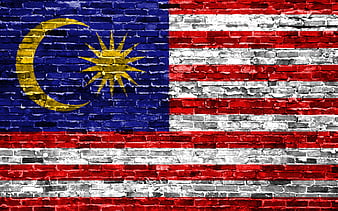 Malaysian flag, Malaysia, Asia, silk flag, flag of Malaysia, HD 