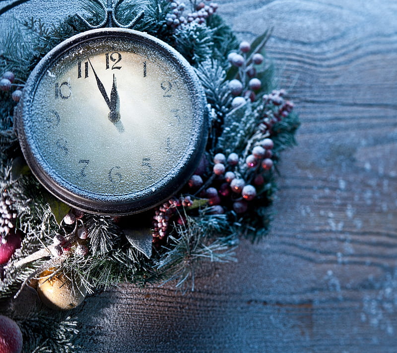 Frozen Clock, celebration, countdown, happy new year, new year, HD wallpaper