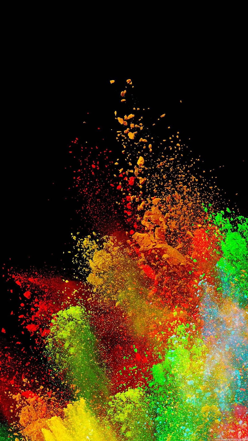Amoled, colour, galaxy, smoke, splash, HD phone wallpaper