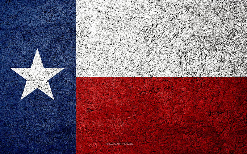 Flag of State of Texas, concrete texture, stone background, Texas flag, USA, Texas State, flags on stone, Flag of Texas, HD wallpaper