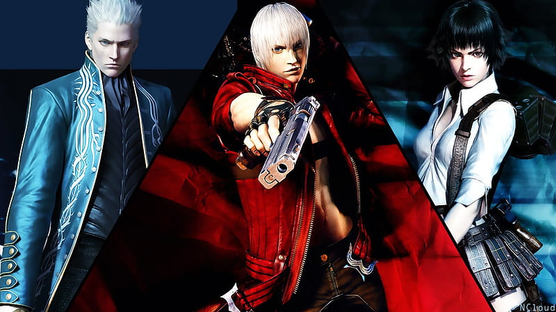 dante devil may cry 5 white hair