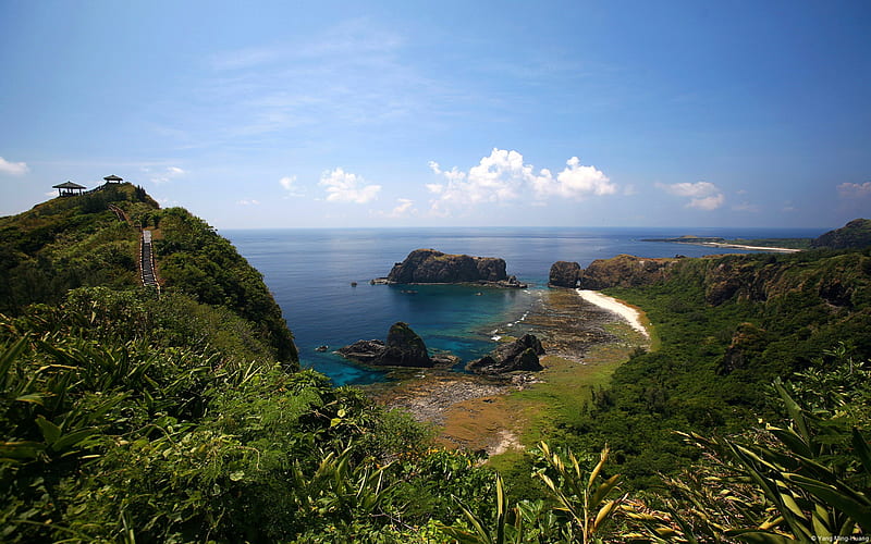 Taiwan Green Island Sleeping Beauty reef-natural landscape, HD wallpaper