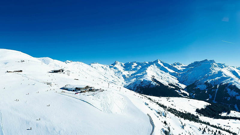 ski resort-winter scenery, HD wallpaper