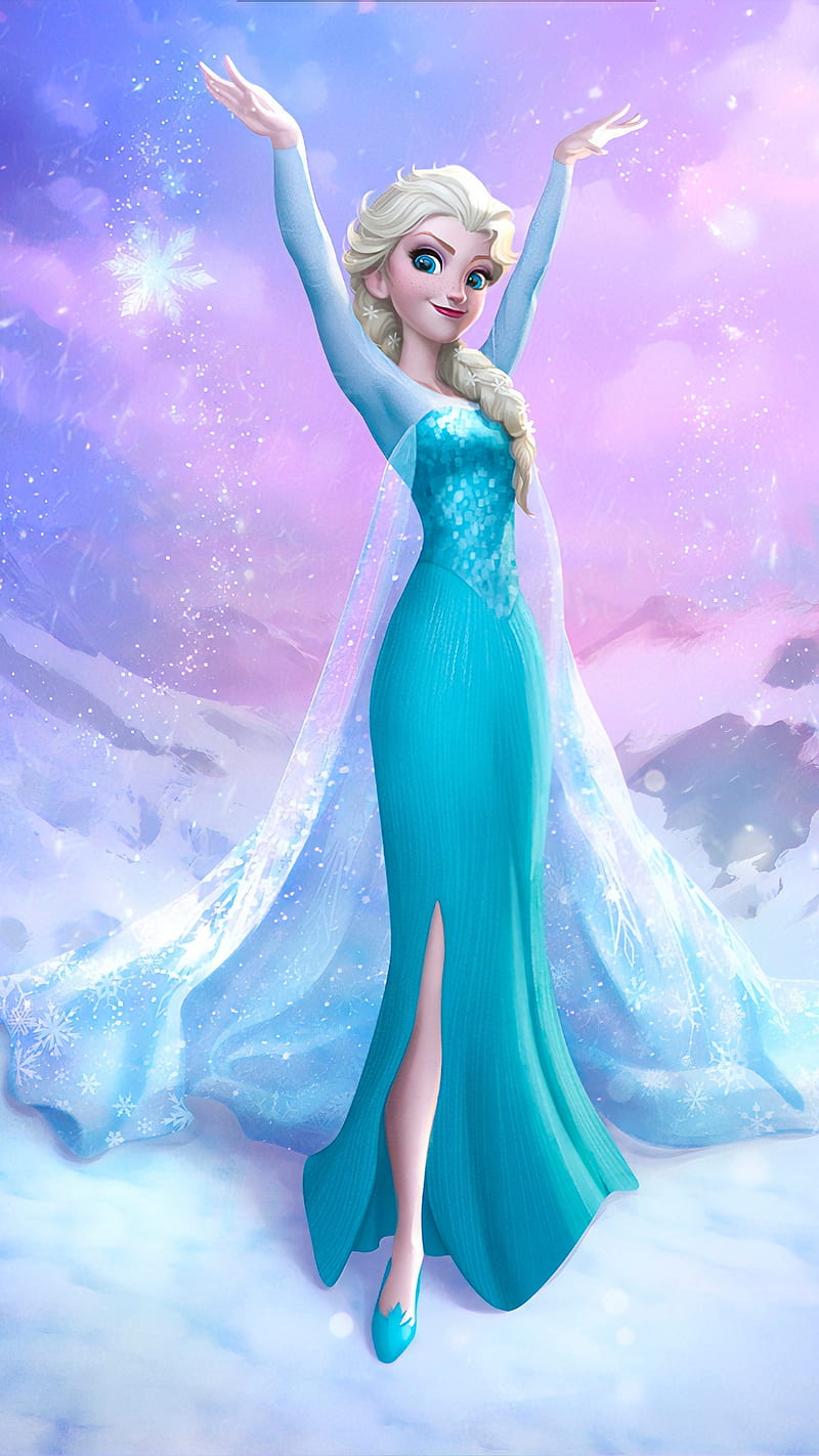 Frozen, animation, blue dress, cartoon, film, girl movie, HD phone wallpaper  | Peakpx