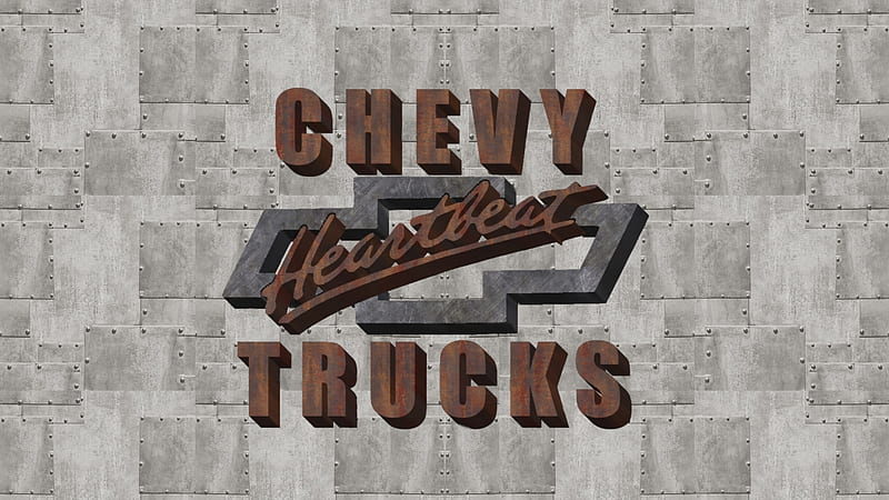 Chevrolet Heartbeat Trucks old steel logo, Chevrolet Trucks, Chevrolet Truck , Chevrolet, Chevrolet Truck Background, Chevrolet Trucks logo, HD wallpaper