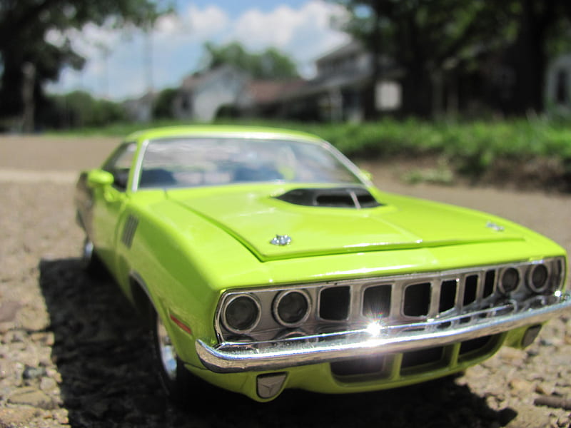 1971 Plymouth Hemi Cuda Diecast, 1971 plymouth, 1971 cuda, 71 plymouth, 1971 plymouth hemi cuda, 71 cuda, HD wallpaper