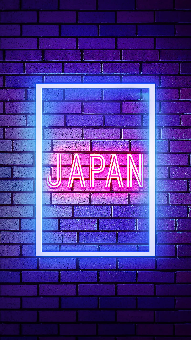 japan, Neon japan, countries, country, country name, HD phone wallpaper