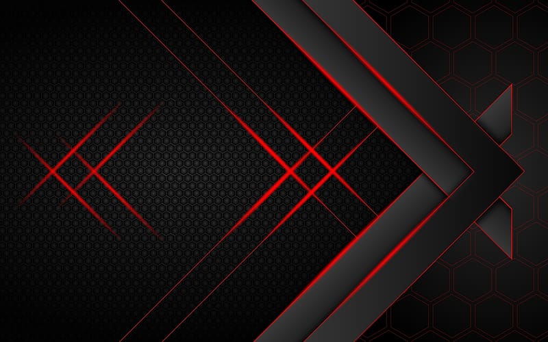 Black and Red, stripes, squares, black, red, vector, HD wallpaper
