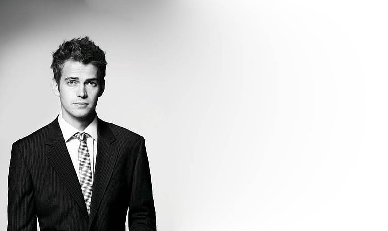Hayden Christensen, celebrity, people, black and white, handsome, actors, HD wallpaper