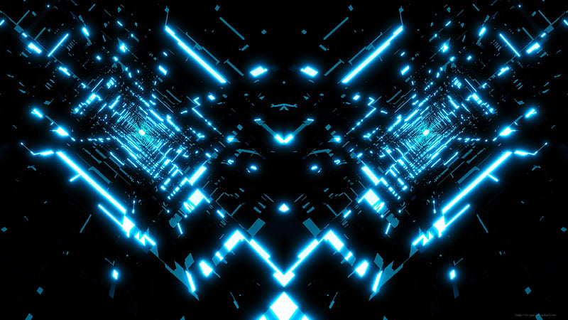 fractal, glow, light, bright, abstraction, HD wallpaper