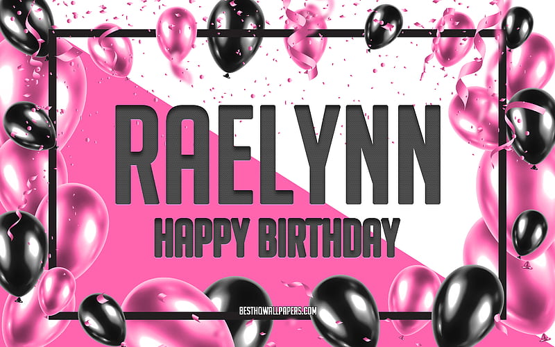 Happy Birtay Raelynn, Birtay Balloons Background, Raelynn, with names