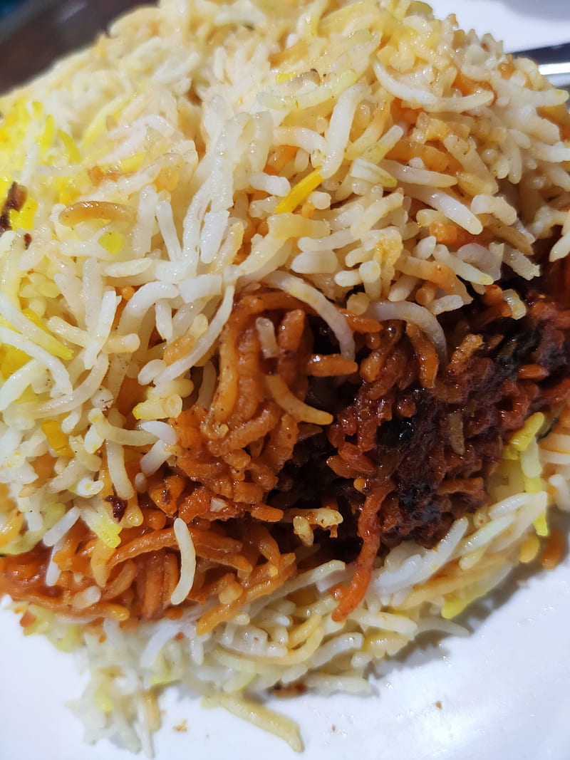 Biriyani, food, plate, HD phone wallpaper